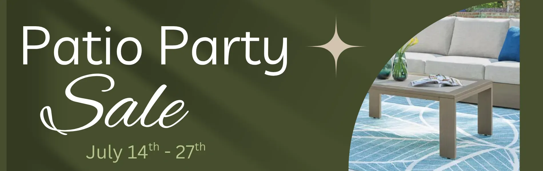 Patio party sale